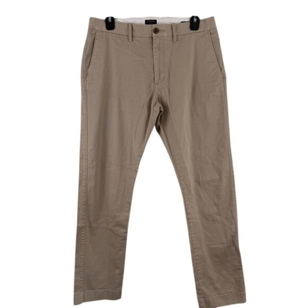 J.Crew Flex Slim Fit Chino Pants Khaki Tan Stretch Workwear Trousers 31x30